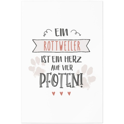 Rottweiler cuore a - un, è